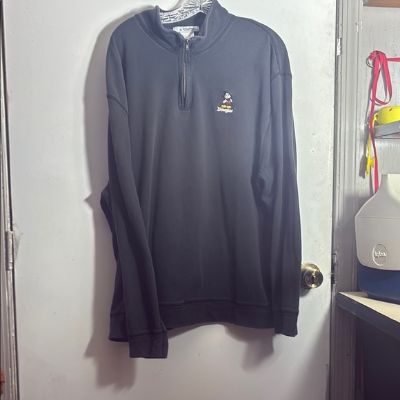 Disney Black Zip Up Sweater with Subtle Logo - Picture 1 of 4